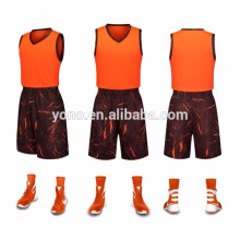 venda por atacado design de uniformes de basquete laranja